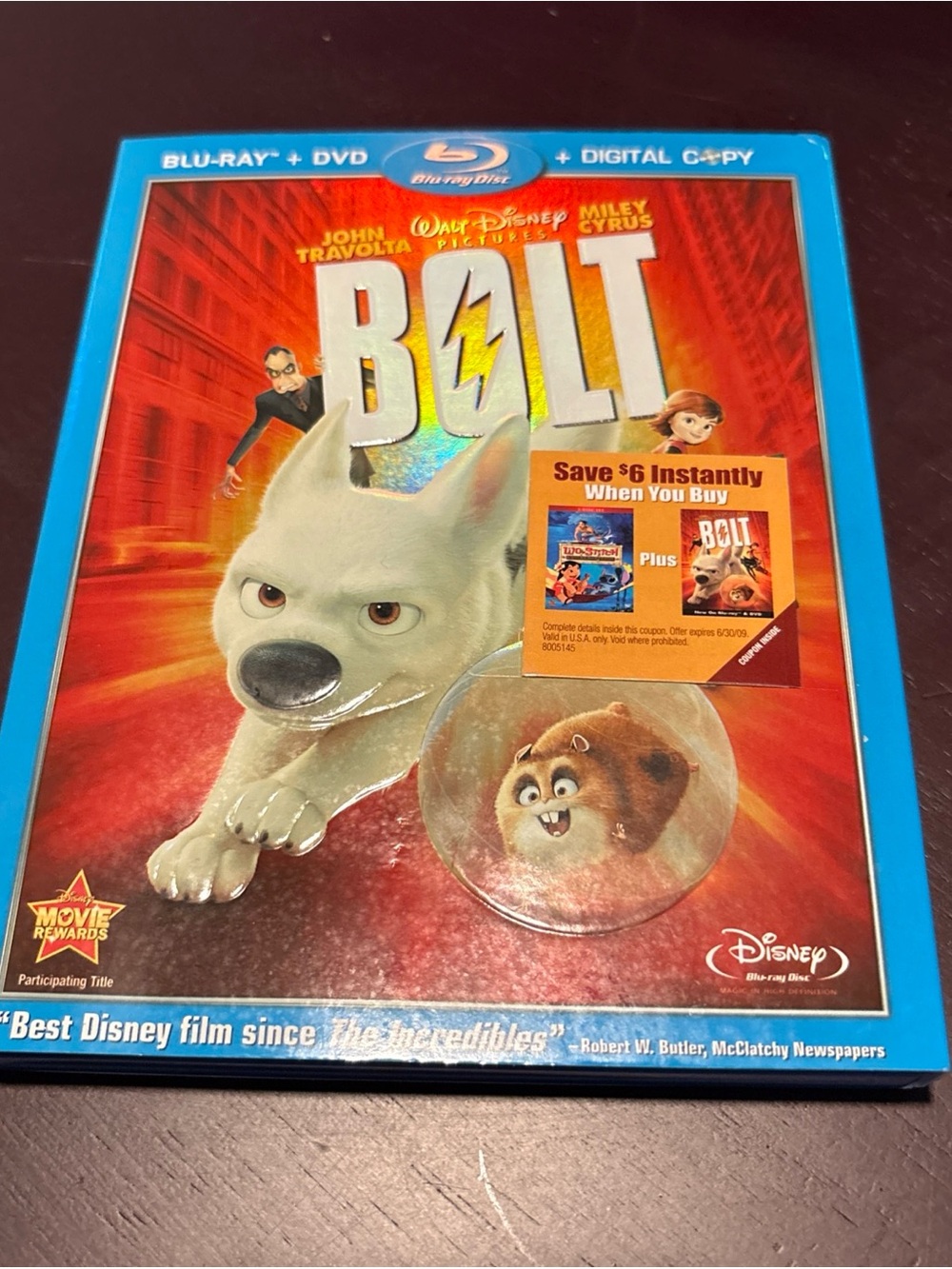 Disney Bolt Blu-ray + DVD with Slipcover - Picture 3 of 5